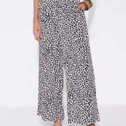 Honey By Pantaloons Cloud Dancer Flared Fit Printed Trousers-picture-4