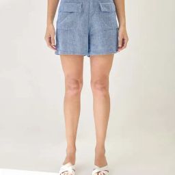 Globus Blue Slim Fit Shorts-picture-44