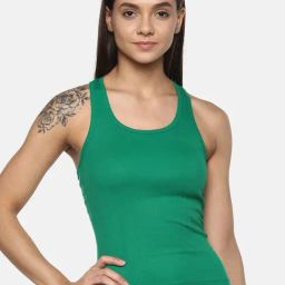 Leading Lady Green Cotton Non-Padded Camisole-image-71