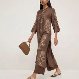 Zuba by Westside Brown Foliage-Printed Straight Kurta-image-68