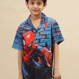 Kidsville Spiderman Printed Shirt For Boys-image-14