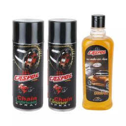 Caspol 400 ml, 400 ml, 470 ml Spray Chain Lubricant, Chain Cleaner and Shampoo for Bikes (Pack of 3)-picture-1