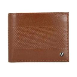 Allen Solly Brown Textured Leather Bi-Fold Wallet for Men-24
