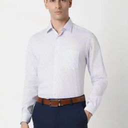 Van Heusen White Cotton Regular Fit Printed Shirt-image-89