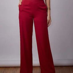 SALT Attire Magenta Plain Trousers-picture-19