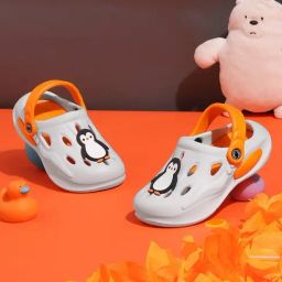 Truffle Collection Boys White & Orange Clogs-image-73