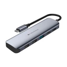 Neopack 5 in 1 USB C Hub Multiport Adapter with HDMI 4K 30Hz, USB 3.0 5Gbps Data Ports (Silver)-5