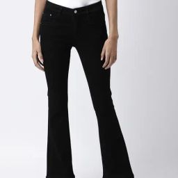 KASSUALLY Black Cotton Relaxed Fit Mid Rise Jeans-image-29