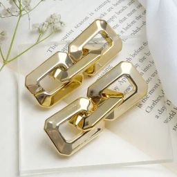 Joker & Witch Golden Chain Links Posh Link Dangler Earrings-image-11