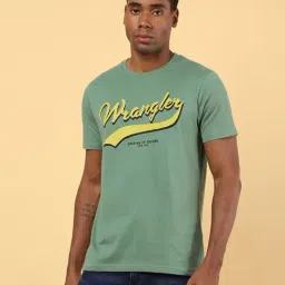 Wrangler Green Cotton Regular Fit Printed T-Shirt-picture-11