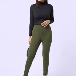 YU by Pantaloons Green High Rise Tights-image-28