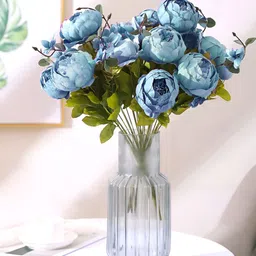 Homesake Blue 2 Pieces Hanging Peony Artificial Flower-26