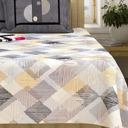 San Marino Grey & White Geometric Printed Cotton 350 TC Queen Bedsheet Set-2.54 m x 2.28 m-image-32