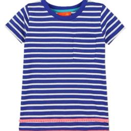 Cherry Crumble By Nitt Hyman Kids Blue & White Striped Top-image-18