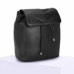 Forever Glam by Pantaloons Black Leather Medium Backpack-32