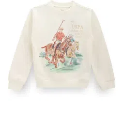 U.S. Polo Assn. Kids White Printed Full Sleeves Sweatshirt-picture-19