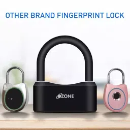 OZONE 10 Users Fingerprint Biometric Pad Lock for Door (Black) image 4