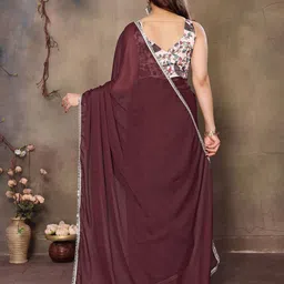 Anouk Embellished Border Saree With Blouse Piece image 4