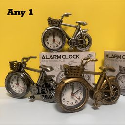 Spiaty Gunmetal-Toned Vintage Alarm Clock-3