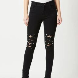 Miss Chase Black Embellished Jeans-picture-41