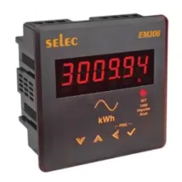 Selec CT Operated Energy Meter With 7 Segment LED Display Configuration 6 Digits,EM306-31