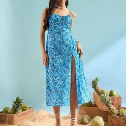 PANIT Printed A-Line Midi Dress-picture-7
