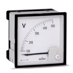 Selec Knife Edge Pointer Analog Panel Meter Voltage of 500 V AC,AM-V-3-L image 1