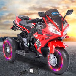 Babyhug Battery Operated Three Wheeler Mini R1 Bike With Music & Light - Red-11