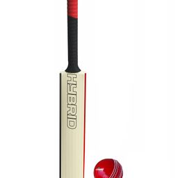 Jaspo Hybrid Plastic Cricket Bat Pu Filled Inside Composite Hard Plastic Bat Suitable for Soft Cricket Ball Full Size Bat & Ball - Brown-25