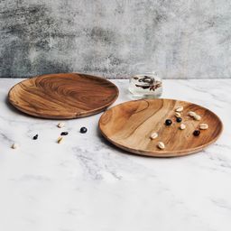 Think Artly Dune Acacia Plates Set of 2 - Large - 1.08 kg-6