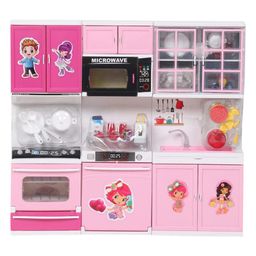 Lattice 3-Compartment Kitchen Set with Light & Sound (Color may vary) - Pink-14
