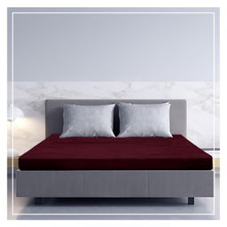 Ambra Linens Fitted Bed Mattress Protector/Cover, Single-Fuchsia-17