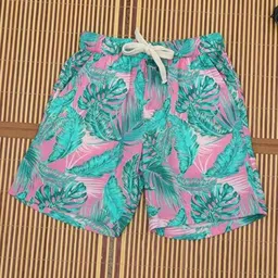 The Lion and the Fish Viscose Tropical Theme Printed Shorts - Pink-picture-20