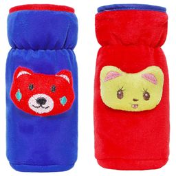 Little Boo Baby Feeding milk Bottle Cover with Elastic Neck Pack of 2 Valvet Red&DarkBlue - Fits 125 ml 120 ml 150 ml Bottle.-19