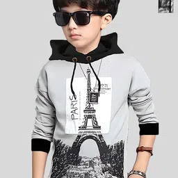 ATLANS Boys Pack of 2 Graphic Printed Hooded T-shirts-image-21