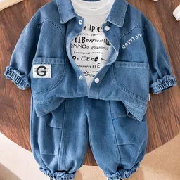 INCLUD Boys Denim Shirt With Printed T-Shirt & Jogger-picture-37