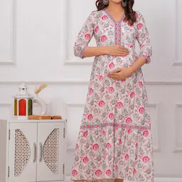 Meeranshi Printed Cotton Fit & Flared Ethnic Dress-image-35