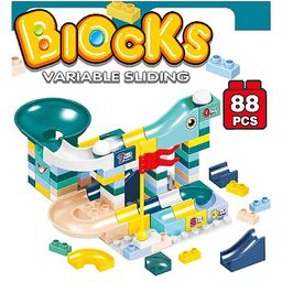 YAMAMA Marble Run Slide Track Building Assembly Blocks Educational Funnel Slide Blocks For Kids - 88 Pieces  (Color May Vary) image 3