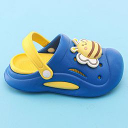 Oh! Pair Back Strap Closure Clog With Honey Bee Applique - Blue image 4