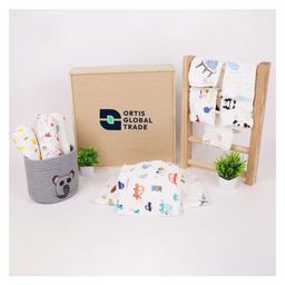 Ortis Free Size Reusable Cloth Diaper And Cotton Muslin Swaddle Wrapper Printed Color (combo) Multicolor- Pack of 2 image 4