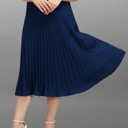 Moda Rapido Pleated Midi Skirt-image-86