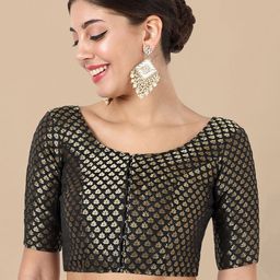 Vardha Woven Design Brocade Detail Saree Blouse-picture-17