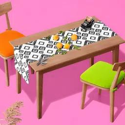 ArtzFolio White & Black Digital Printed Table Runner image 4