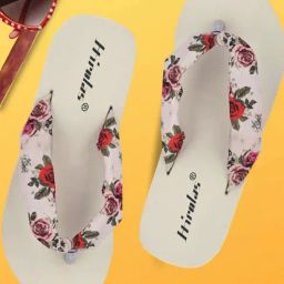 Hirolas Women's White Wedge Flip Flops-image-34