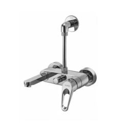 PLUMBER ROVER Side Operated Single Lever Wall Mixer with L Shaped Tubular Bend Set for Overhead Shower, RR-3102-LB-42