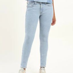 Levi's 711 Light Blue Mid Rise Skinny Fit Jeans-image-87