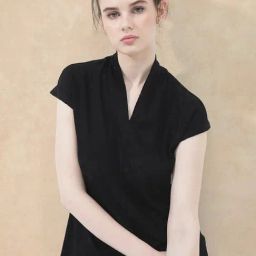 RAREISM Black Blended Solid Sleeveless Top-picture-35