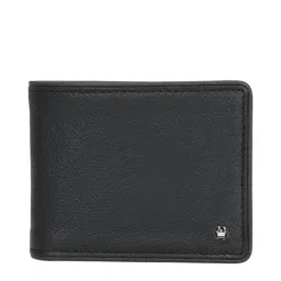 Louis Philippe Black Leather Textured Bi-Fold Wallet-image-63