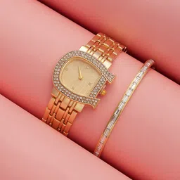HAUTE SAUCE by Campus Sutra Women Set Of Buckle Watch & Bracelet SSM25_HSWB5101-image-53