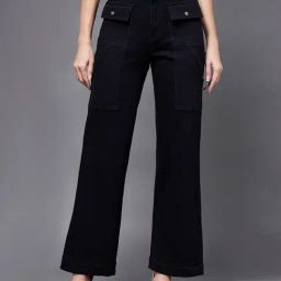 Miss Chase Black Denim Flared Fit High Rise Jeans-image-42
